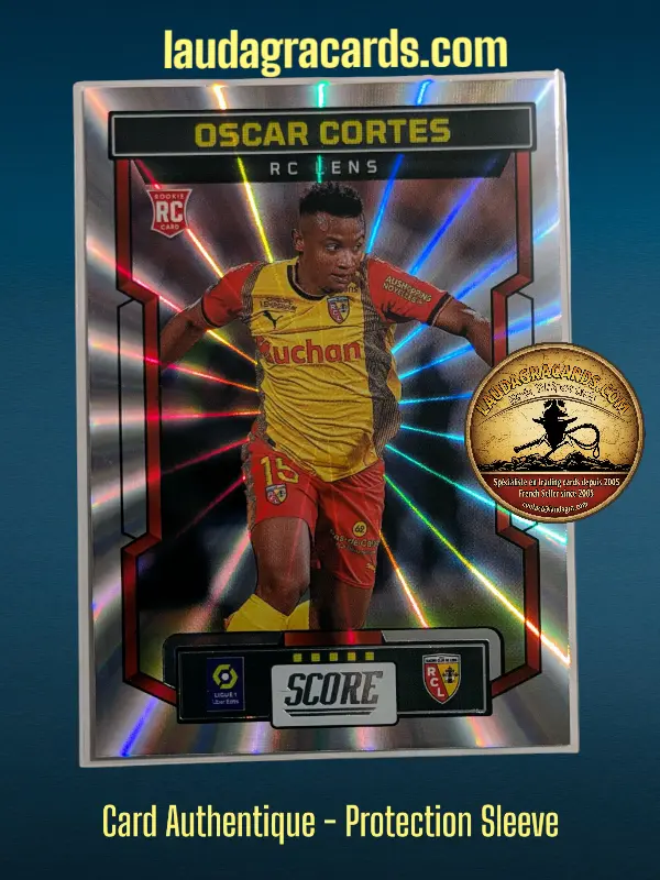 [PANLASER24 N° 148] 148. Óscar Cortés (RC Lens) Rookie Card    Ligue 1 2023/2024   Carte Laser N° 148