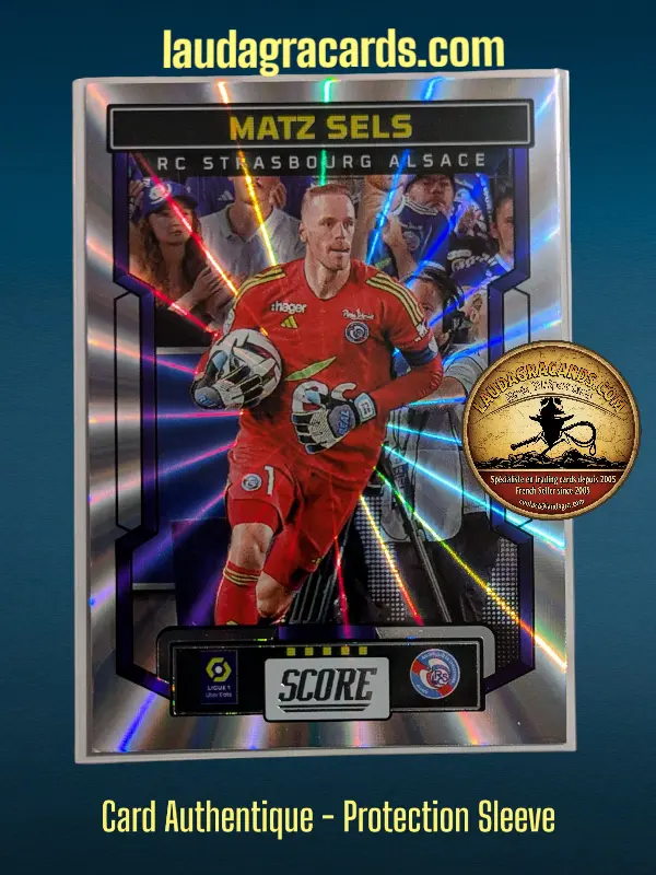 [PANLASER24 N° 153] 153. Matz Sels (RC Strasbourg Alsace)    Ligue 1 2023/2024   Carte Laser N° 153