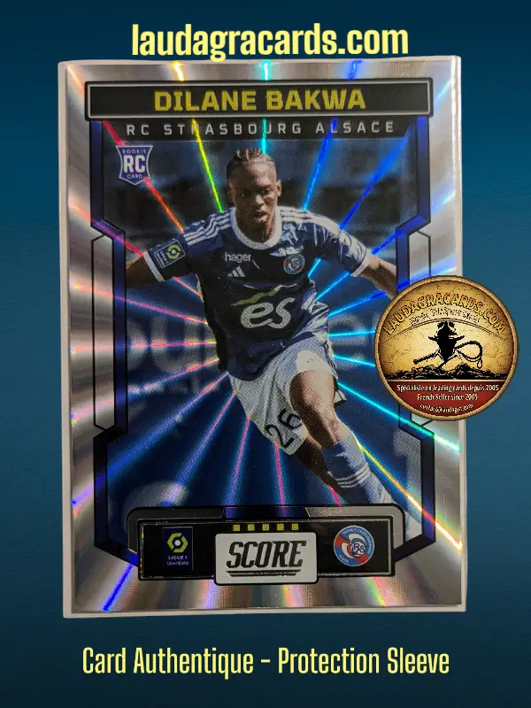 [PANLASER24 N° 156] 156. Dilane Bakwa (RC Strasbourg Alsace) Rookie Card    Ligue 1 2023/2024   Carte Laser N° 156