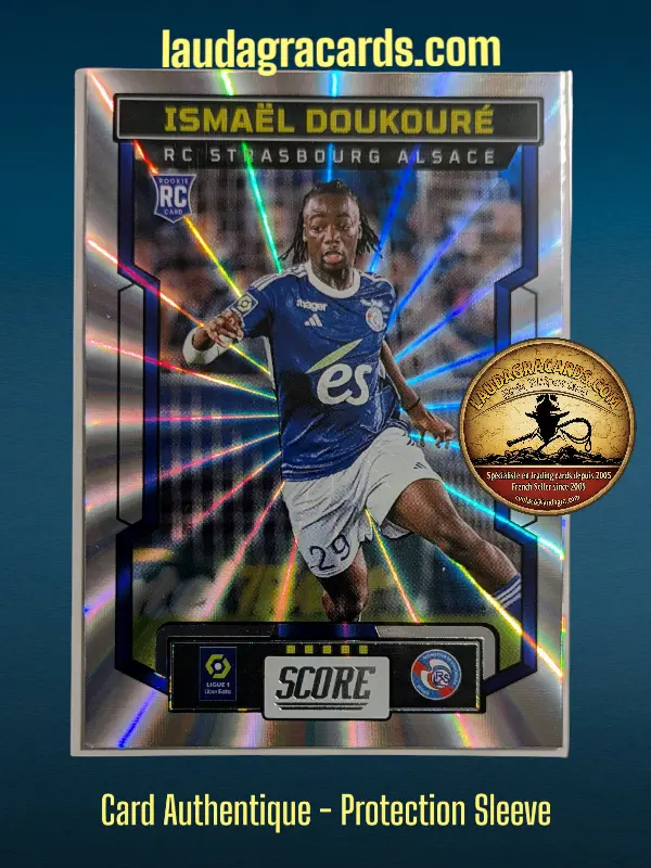 [PANLASER24 N° 157] 157. Ismaël Doukouré (RC Strasbourg Alsace) Rookie Card    Ligue 1 2023/2024   Carte Laser N° 157