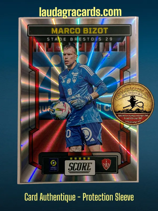 [PANLASER24 N° 166] 166. Marco Bizot (Stade Brestois 29)    Ligue 1 2023/2024   Carte Laser N° 166