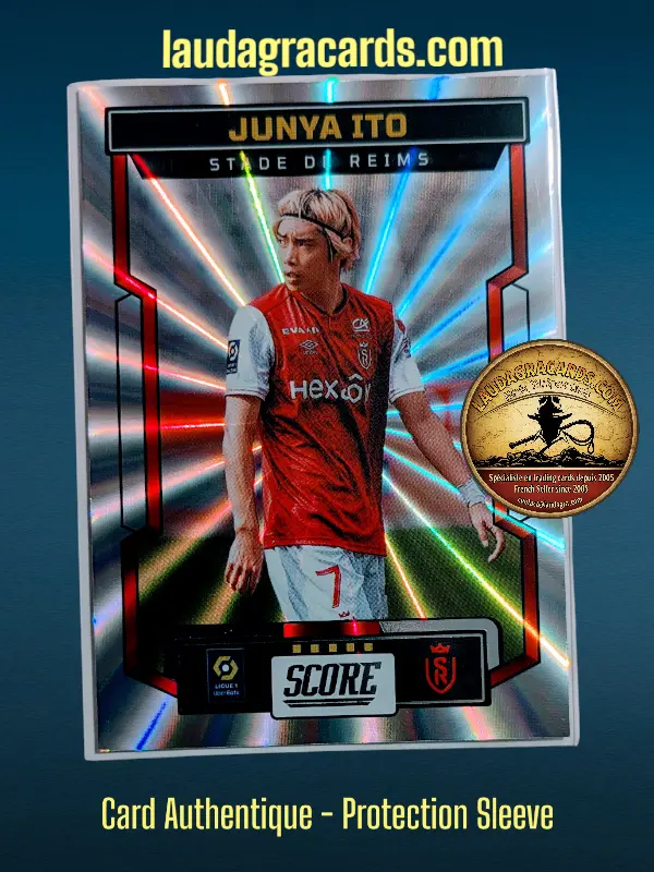 [PANLASER24 N° 170] 170. Junya Ito (Stade de Reims)    Ligue 1 2023/2024   Carte Laser N° 170
