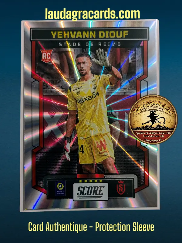 [PANLASER24 N° 178] 178. Yehvann Diouf (Stade de Reims) Rookie Card    Ligue 1 2023/2024   Carte Laser N° 178