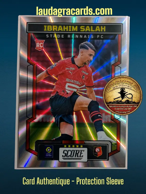 181. Ibrahim Salah (Stade Rennais FC) Rookie Card    Ligue 1 2023/2024   Carte Laser N° 181