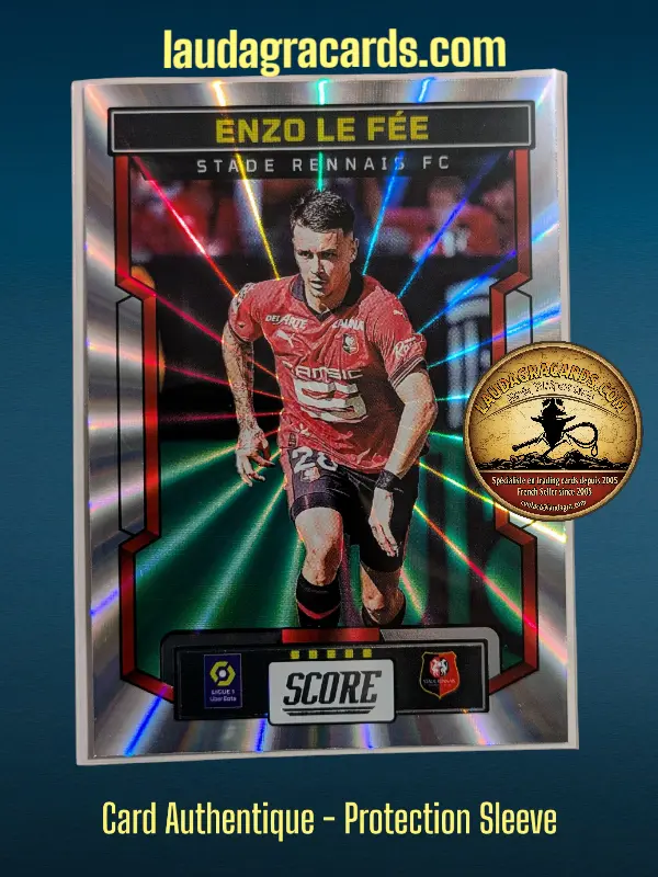 185. Enzo Le Fée (Stade Rennais FC)    Ligue 1 2023/2024   Carte Laser N° 185