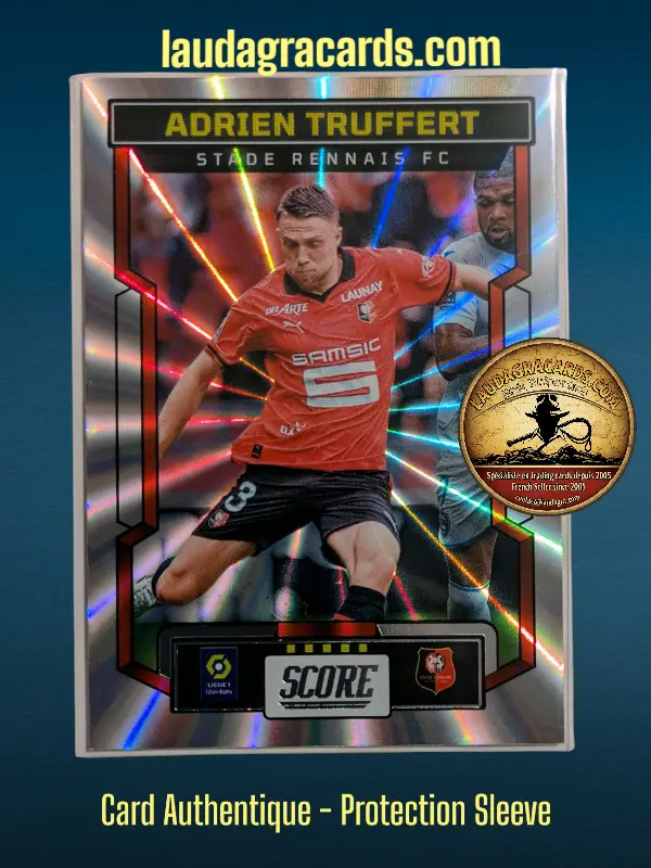 [PANLASER24 N° 189] 189. Adrien Truffert (Stade Rennais FC)    Ligue 1 2023/2024   Carte Laser N° 189