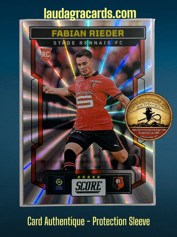 [PANLASER24 N° 190] 190. Fabian Rieder (Stade Rennais FC) Rookie Card    Ligue 1 2023/2024   Carte Laser N° 190