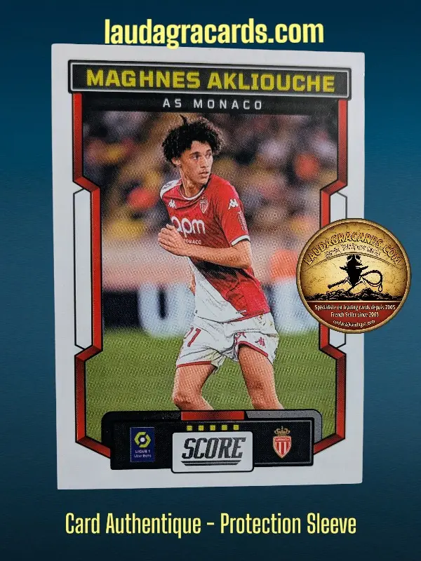 [PANSCORE24 N° 08] 08. Maghnes Akliouche (AS Monaco)    Ligue 1 2023/2024   Carte N° 8