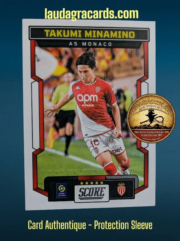 [PANSCORE24 N° 09] 09. Takumi Minamino (AS Monaco)    Ligue 1 2023/2024   Carte N° 9