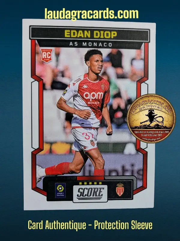 [PANSCORE24 N° 12] 12. Edan Diop (AS Monaco) Rookie Card    Ligue 1 2023/2024   Carte N° 12