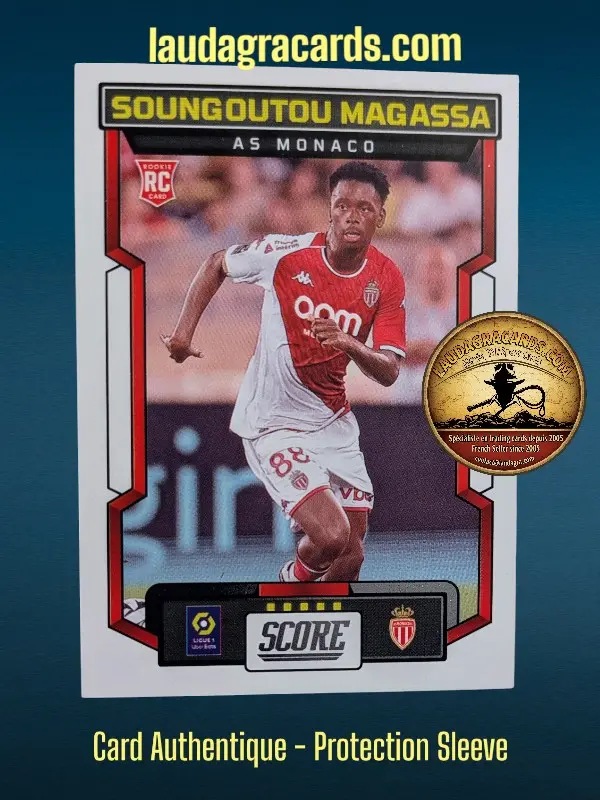 [PANSCORE24 N° 14] 14. Soungoutou Magassa (AS Monaco) Rookie Card    Ligue 1 2023/2024   Carte N° 14