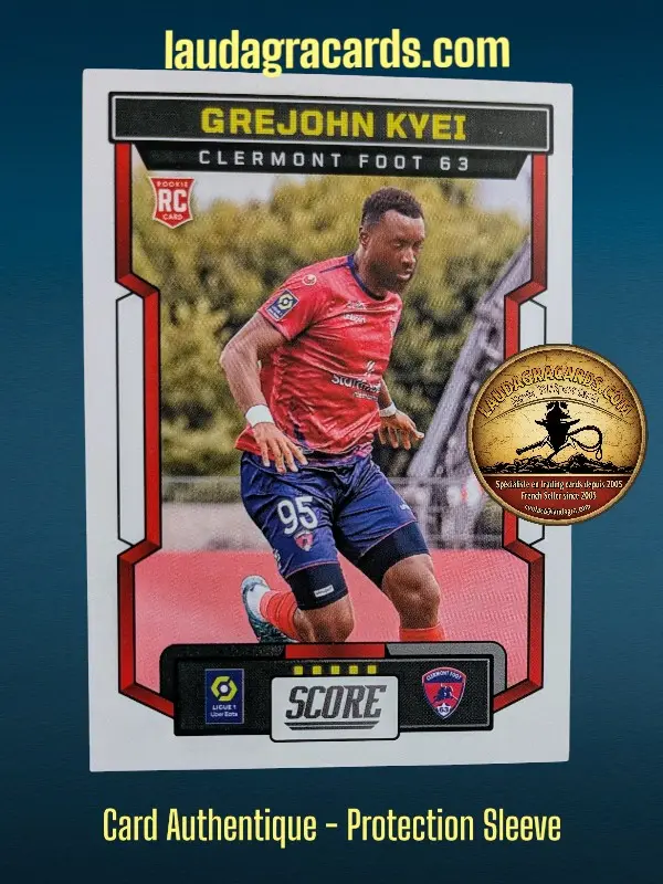 [PANSCORE24 N° 16] 16. Grejohn Kyei (Clermont Foot 63) Rookie Card    Ligue 1 2023/2024   Carte N° 16