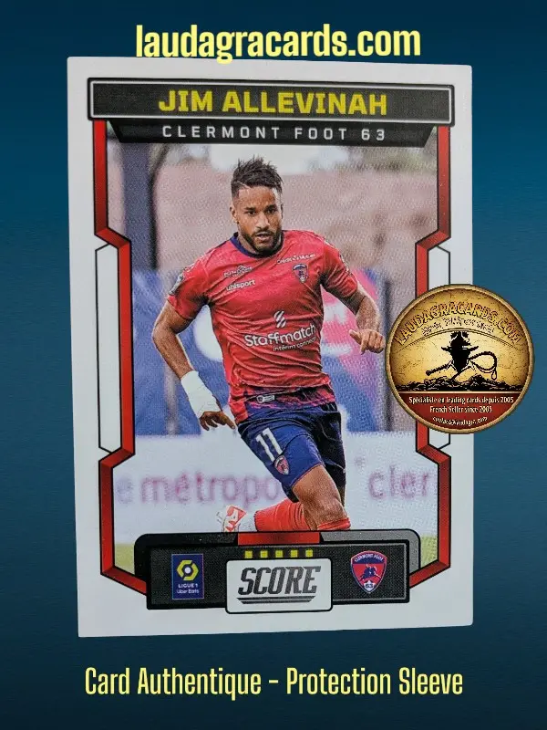 18. Jim Allevinah (Clermont Foot 63)    Ligue 1 2023/2024   Carte N° 18