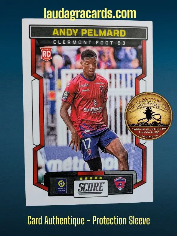 19. Andy Pelmard (Clermont Foot 63) Rookie Card    Ligue 1 2023/2024   Carte N° 19