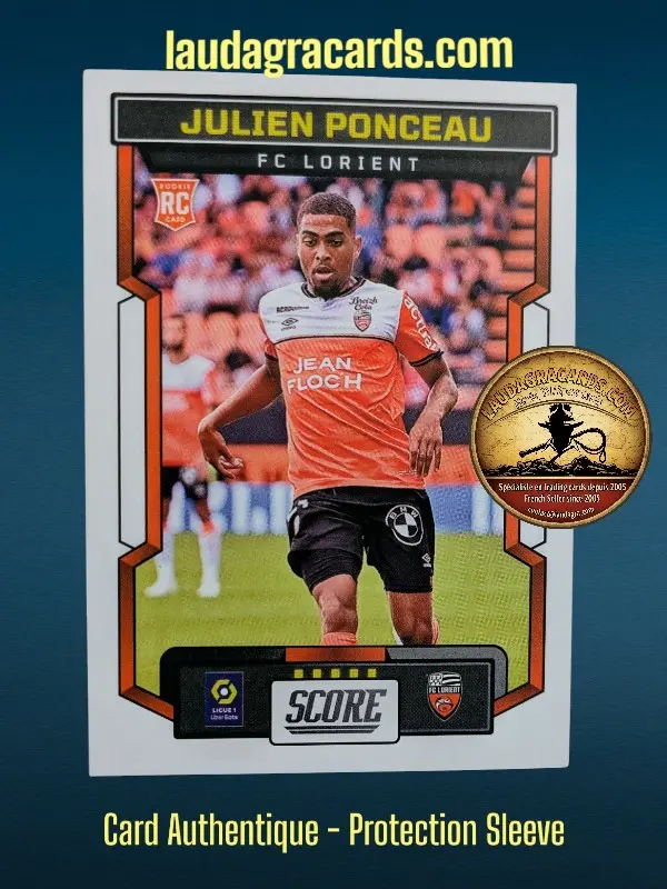 [PANSCORE24 N° 29] 29. Julien Ponceau (FC Lorient) Rookie Card    Ligue 1 2023/2024   Carte N° 29
