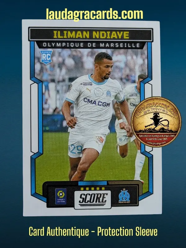 [PANSCORE24 N° 106] 106. Iliman Ndiaye (Olympique de Marseille) Rookie Card    Ligue 1 2023/2024   Carte N° 106