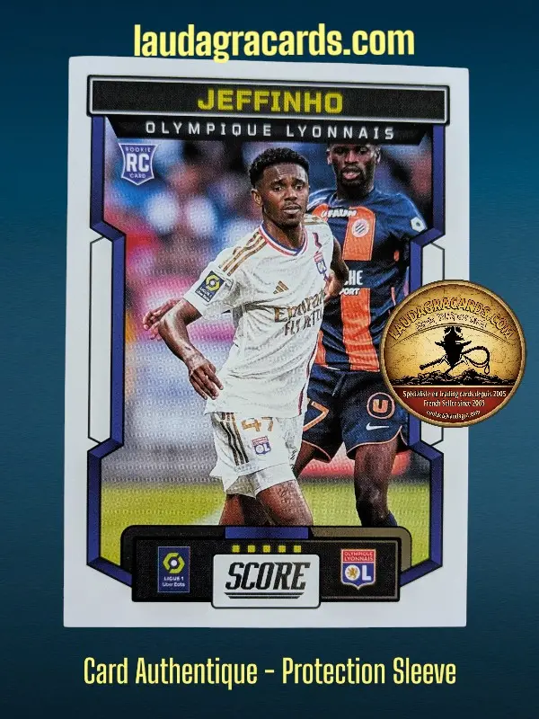 [PANSCORE24 N° 111] 111. Jeffinho (Olympique Lyonnais) Rookie Card    Ligue 1 2023/2024   Carte N° 111