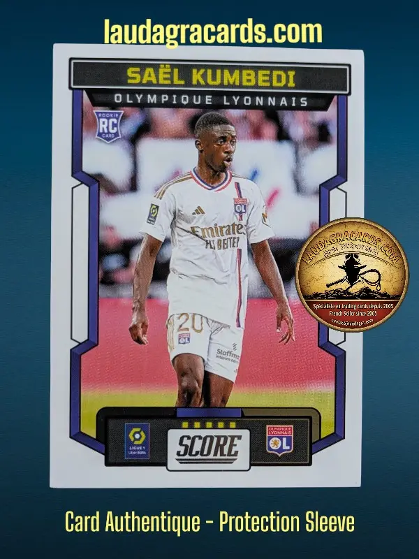 [PANSCORE24 N° 116] 116. Saël Kumbedi (Olympique Lyonnais) Rookie Card    Ligue 1 2023/2024   Carte N° 116
