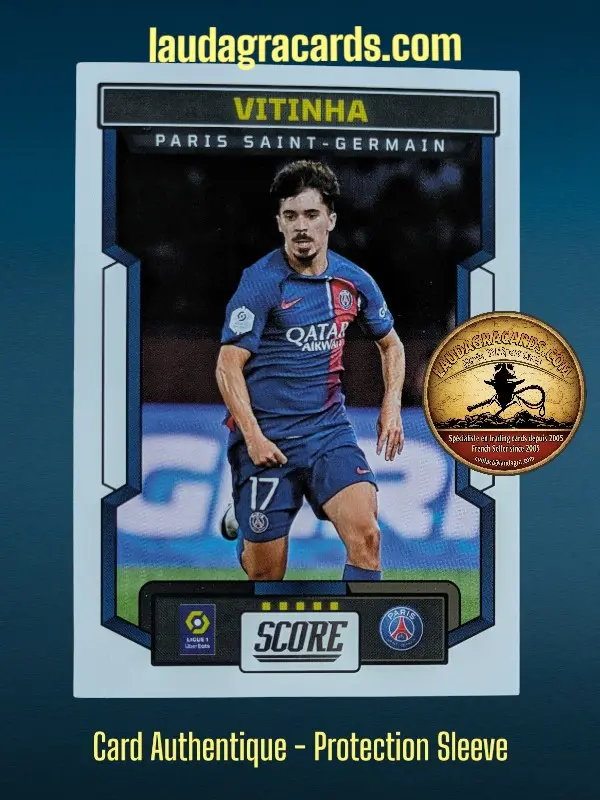 [PANSCORE24 N° 129] 129. Vitinha (Paris Saint-Germain)    Ligue 1 2023/2024   Carte N° 129