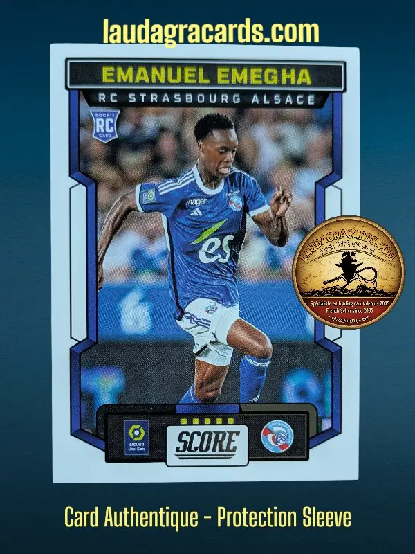 [PANSCORE24 N° 150] 150. Emanuel Emegha (RC Strasbourg Alsace) Rookie Card    Ligue 1 2023/2024   Carte N° 150