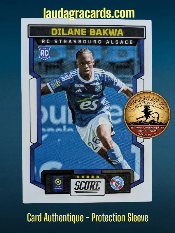 [PANSCORE24 N° 156] 156. Dilane Bakwa (RC Strasbourg Alsace) Rookie Card    Ligue 1 2023/2024   Carte N° 156