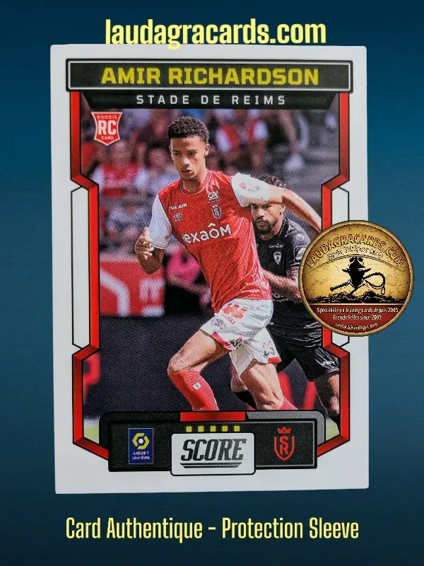 [PANSCORE24 N° 173] 173. Amir Richardson (Stade de Reims) Rookie Card    Ligue 1 2023/2024   Carte N° 173