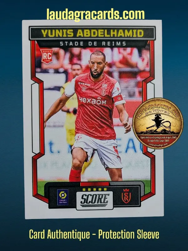 [PANSCORE24 N° 177] 177. Yunis Abdelhamid (Stade de Reims) Rookie Card    Ligue 1 2023/2024   Carte N° 177