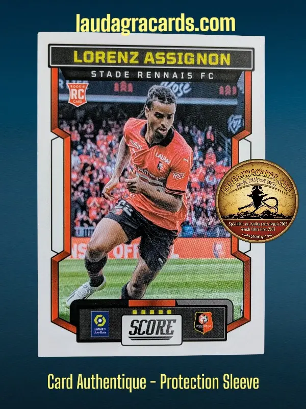 [PANSCORE24 N° 186] 186. Lorenz Assignon (Stade Rennais FC) Rookie Card    Ligue 1 2023/2024   Carte N° 186
