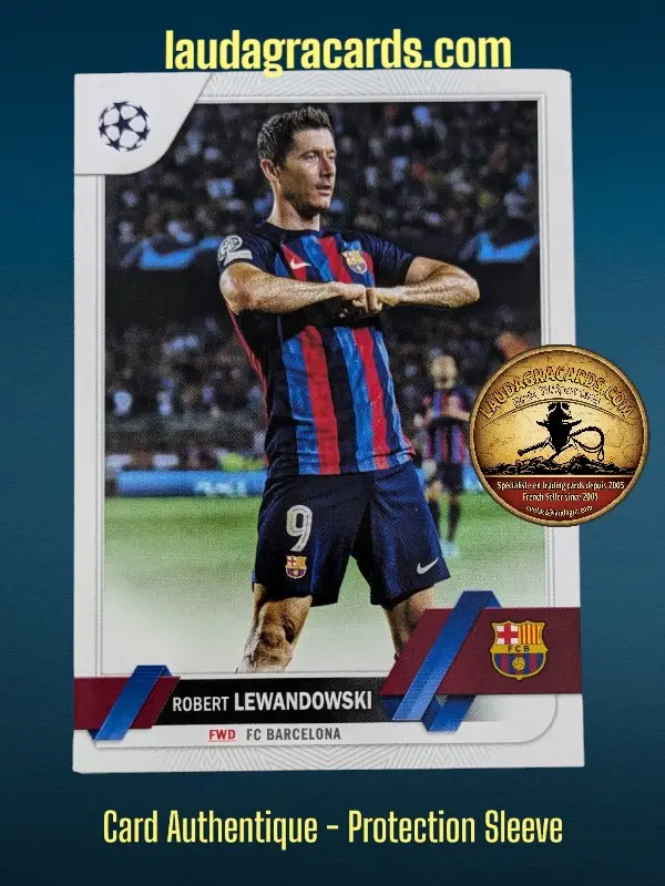[toppsUEFA23 N° 09] Robert Lewandowski  FC Barcelona  Carte N° 9