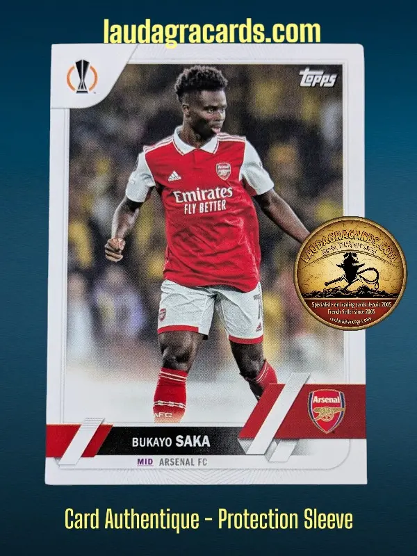 [toppsUEFA23 N° 25] Bukayo Saka  Arsenal FC  Carte N° 25