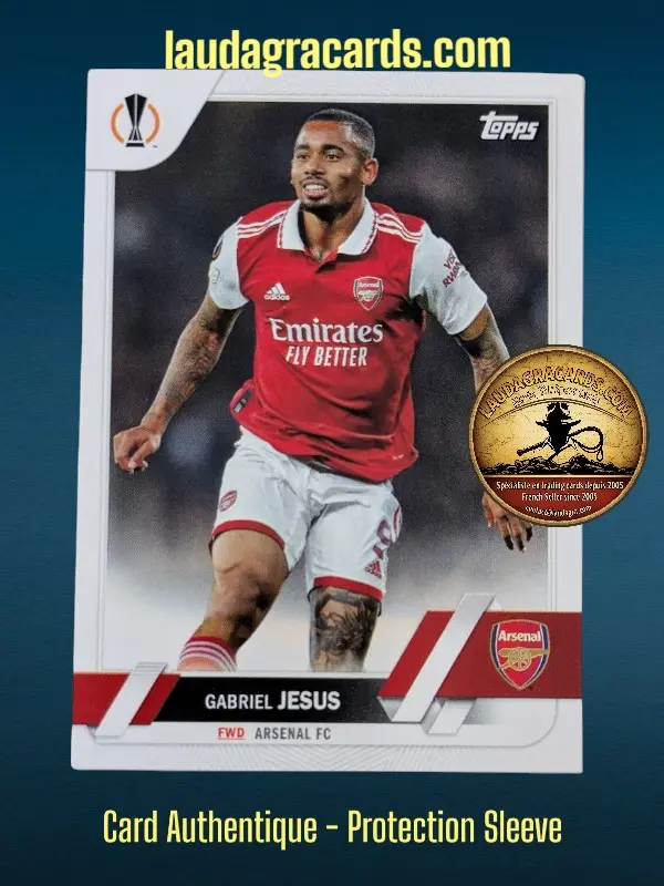 [toppsUEFA23 N° 38] Gabriel Jesus  Arsenal FC  Carte N° 38