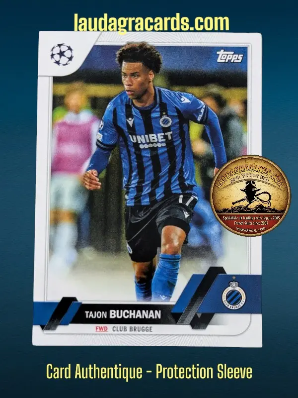 [toppsUEFA23 N° 44] Tajon Buchanan  Club Brugge  Carte N° 44