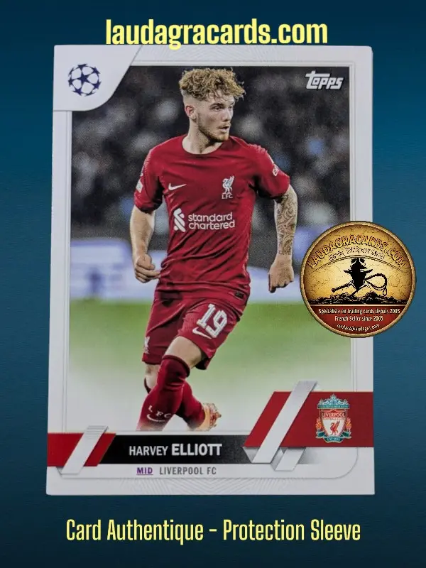 [toppsUEFA23 N° 49] Harvey Elliott  Liverpool FC  Carte N° 49
