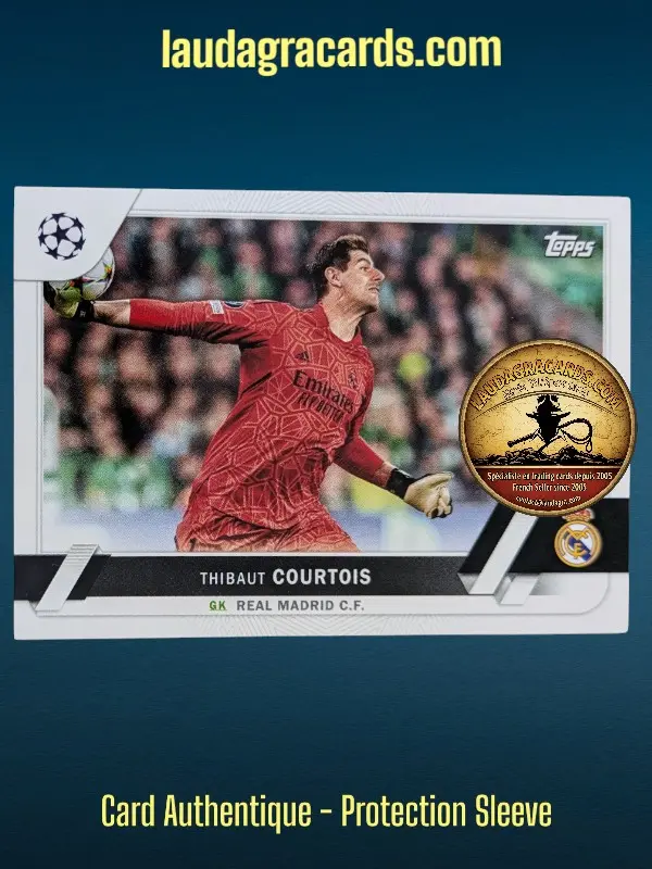 [toppsUEFA23 N° 63] Thibaut Courtois  Real Madrid C.F.  Carte N° 63