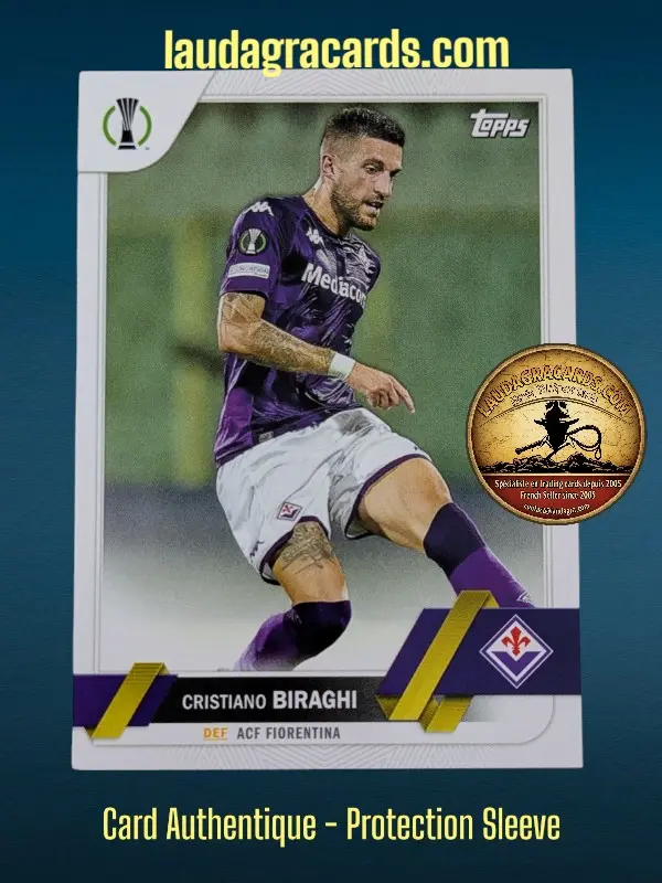 [toppsUEFA23 N° 89] Cristiano Biraghi  ACF Fiorentina  Carte N° 89