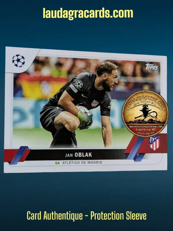 [toppsUEFA23 N° 107] Jan Oblak  Atlético de Madrid  Carte N° 107