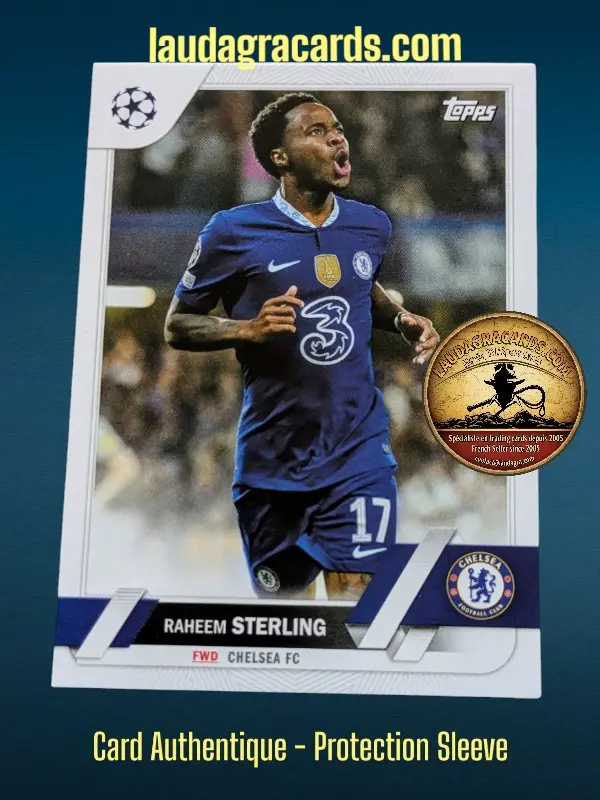 [toppsUEFA23 N° 113] Raheem Sterling  Chelsea FC  Carte N° 113
