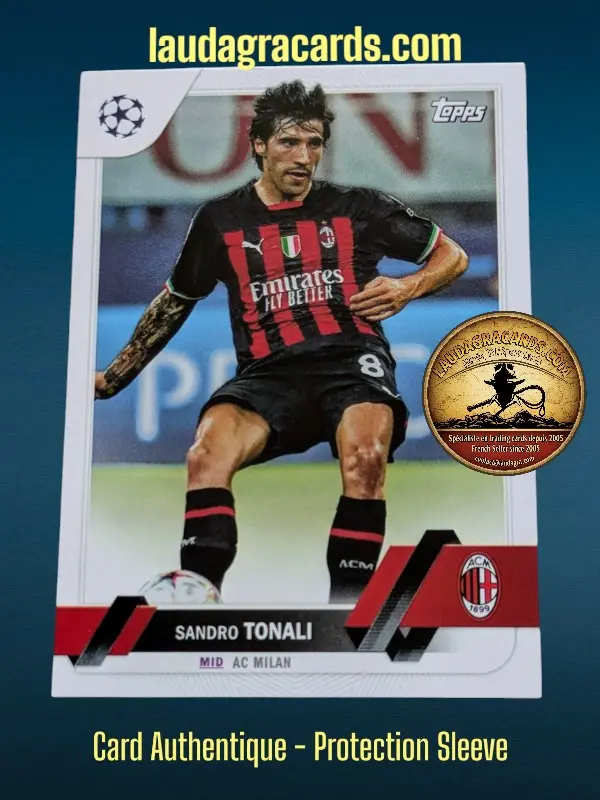 [toppsUEFA23 N° 128] Sandro Tonali  AC Milan  Carte N° 128