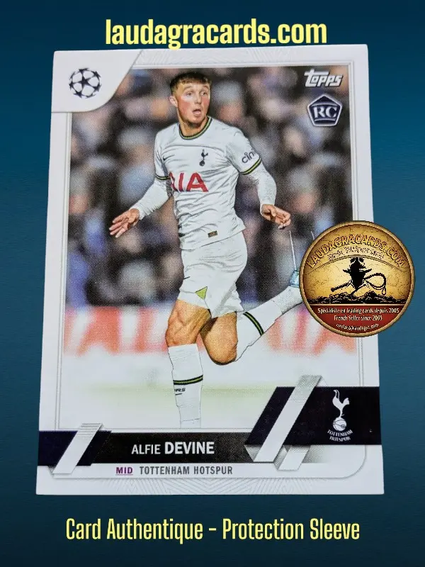 [toppsUEFA23 N° 129] Alfie Devine  Tottenham Hotspur  Carte N° 129