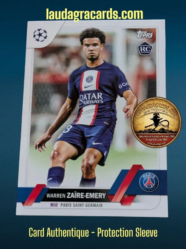 [toppsUEFA23 N° 135] Warren Zaïre-Emery  Paris Saint-Germain  Carte N° 135