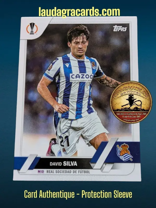 [toppsUEFA23 N° 154] David Silva  Real Sociedad de Fútbol  Carte N° 154