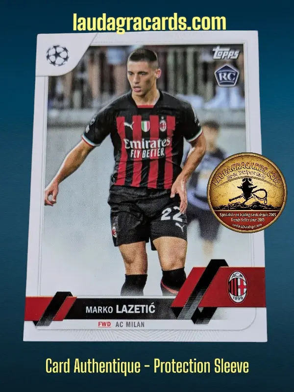 [toppsUEFA23 N° 185] Marko Lazetić  AC Milan  Carte N° 185