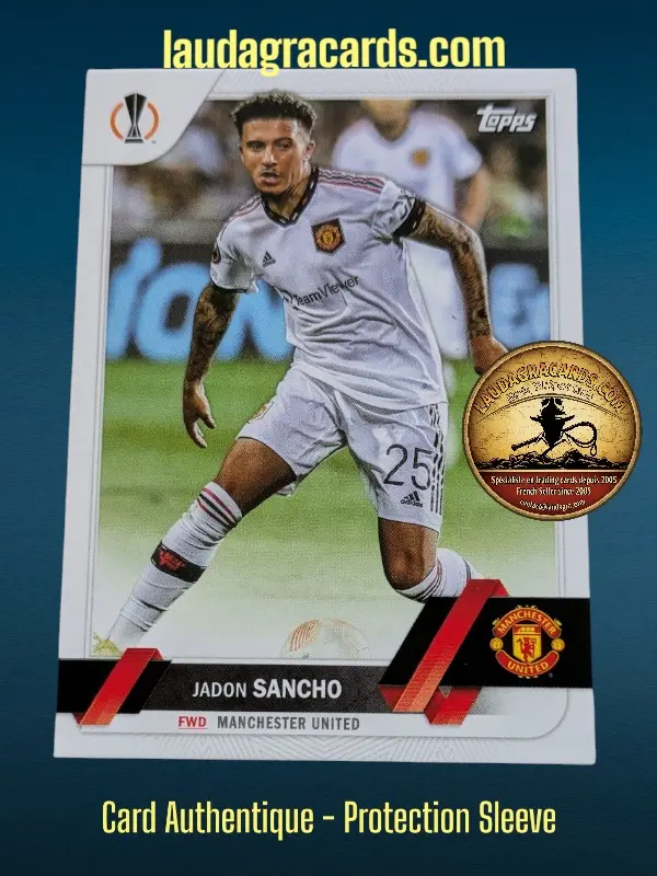 [toppsUEFA23 N° 186] Jadon Sancho  Manchester United  Carte N° 186