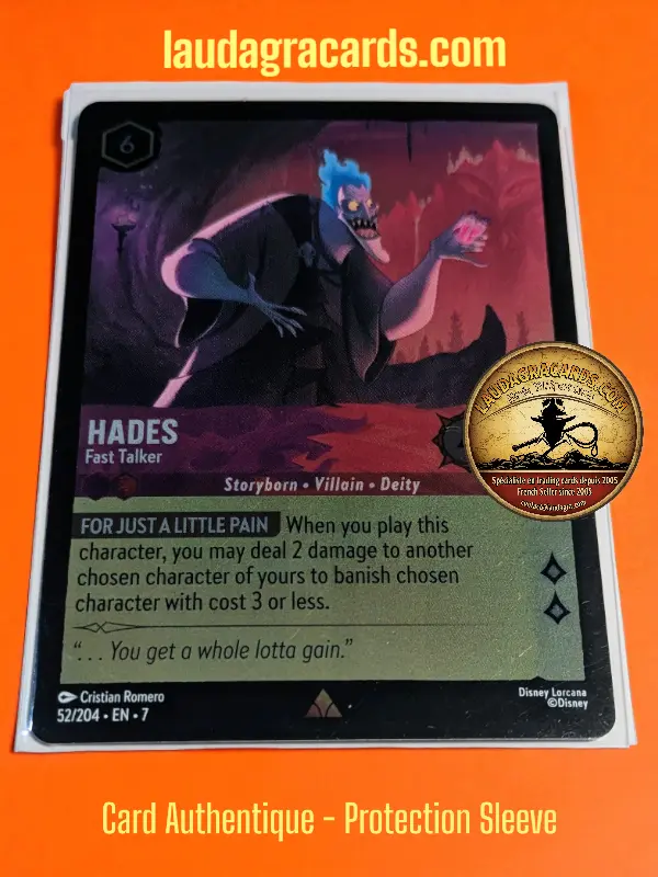 [LORCFOILAZ52] 52  Hades - Fast Talker  Foil Card
