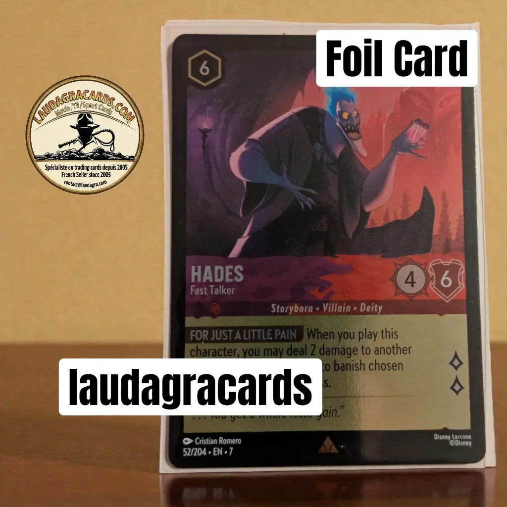 [LORCFOILAZ52] 52  Hades - Fast Talker  Foil Card