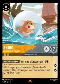 [LORCAZ01] 01  Rhino - Motivational Speaker  Single Card