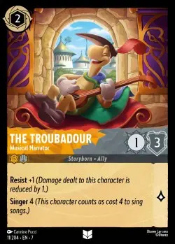 [LORCAZ11] 11  The Troubadour - Musical Narrator  Single Card