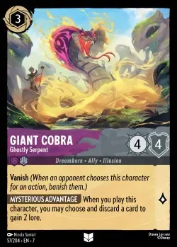 57  Giant Cobra - Ghostly Serpent  Single Card