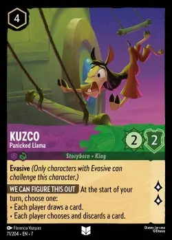 71  Kuzco - Panicked Llama  Single Card