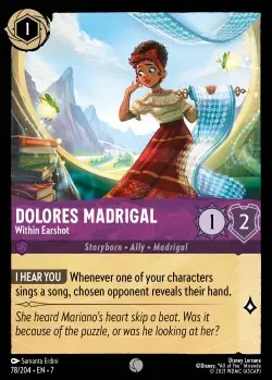 78  Dolores Madrigal - Within Earshot  Single Card
